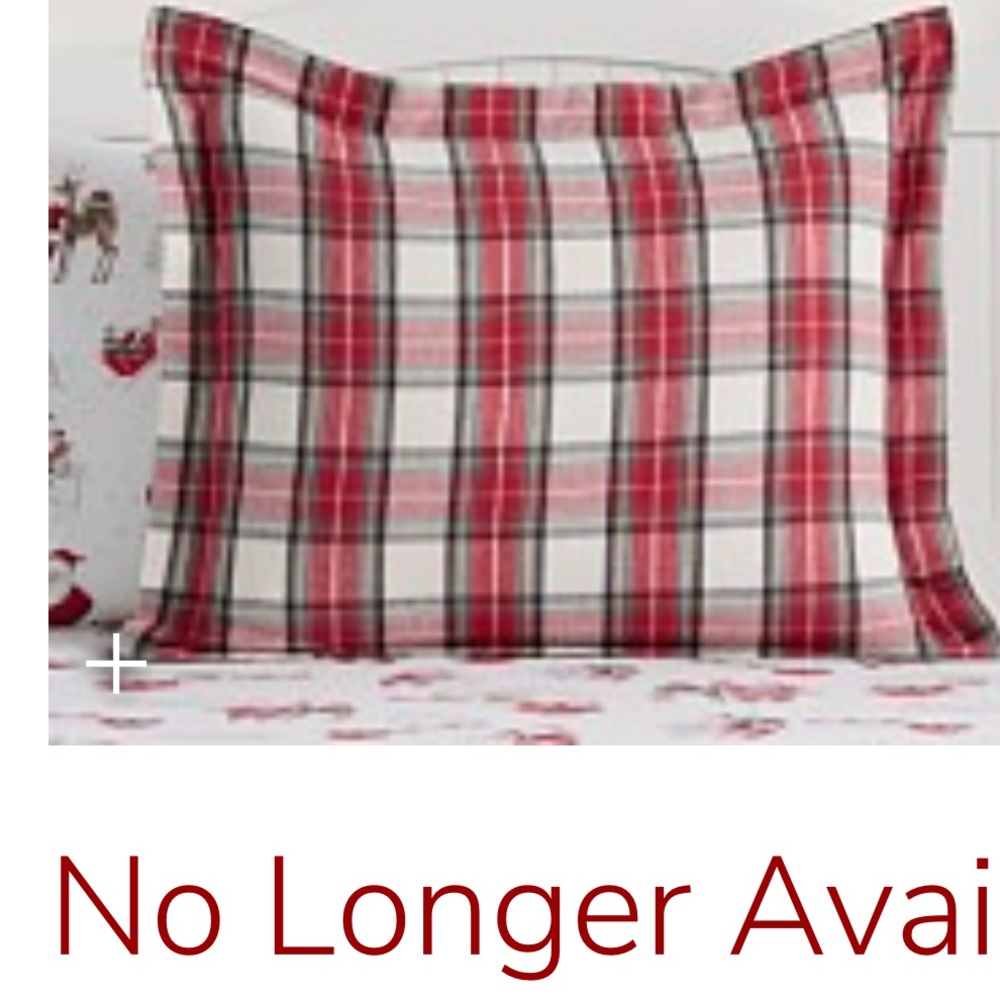 PBK 2 organic flannel plaid shams